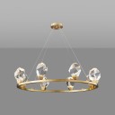 Loft Industry Modern - Crystal Stone Circle Chandelier